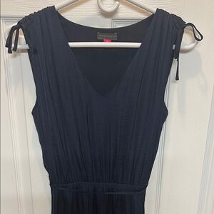Vince Camuto Navy V-Neck Midi Dress